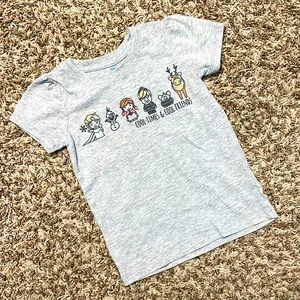 Disney Frozen tshirt Ana Elsa Olaf Sven cool times & cool friends 5T girls